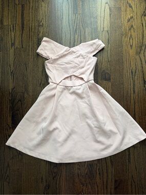 Pale Pink Cross-Back Dress